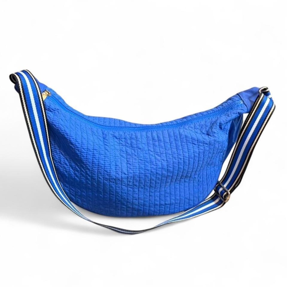 Shiraleah Ezra Ultramarine Blue Large Quilted Crossbody Bag